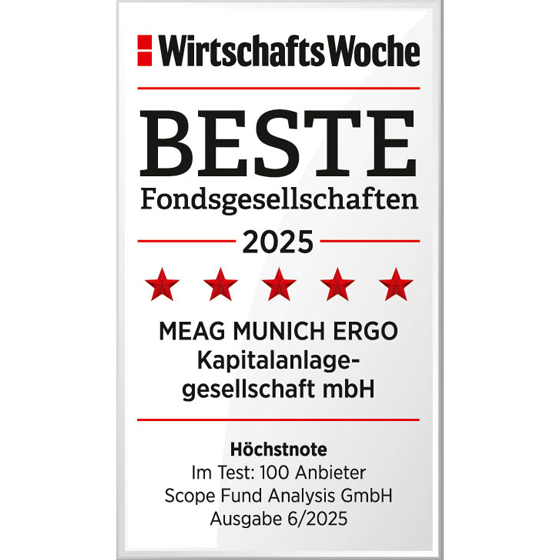 MEAG hat im Ranking der besten Fondsgesellschaften mit &uuml;bersichtlicher Produktpalette den 2. Platz erreicht